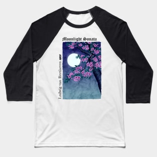 Moonlight Sonata - White Baseball T-Shirt